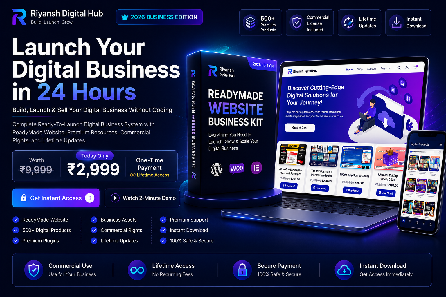 Readymade digital product website preview