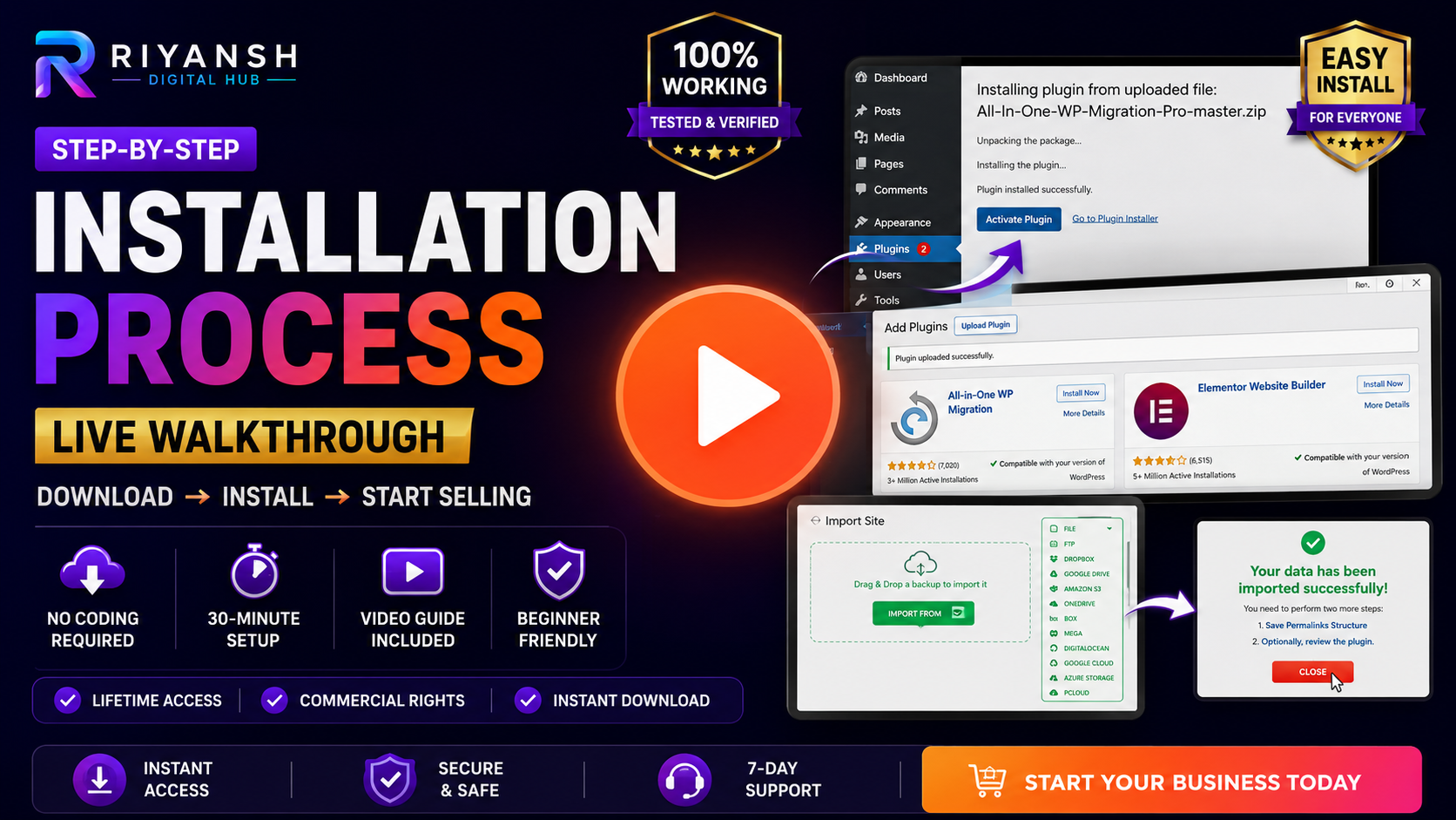 ReadyMade Website Business Kit Installation Process