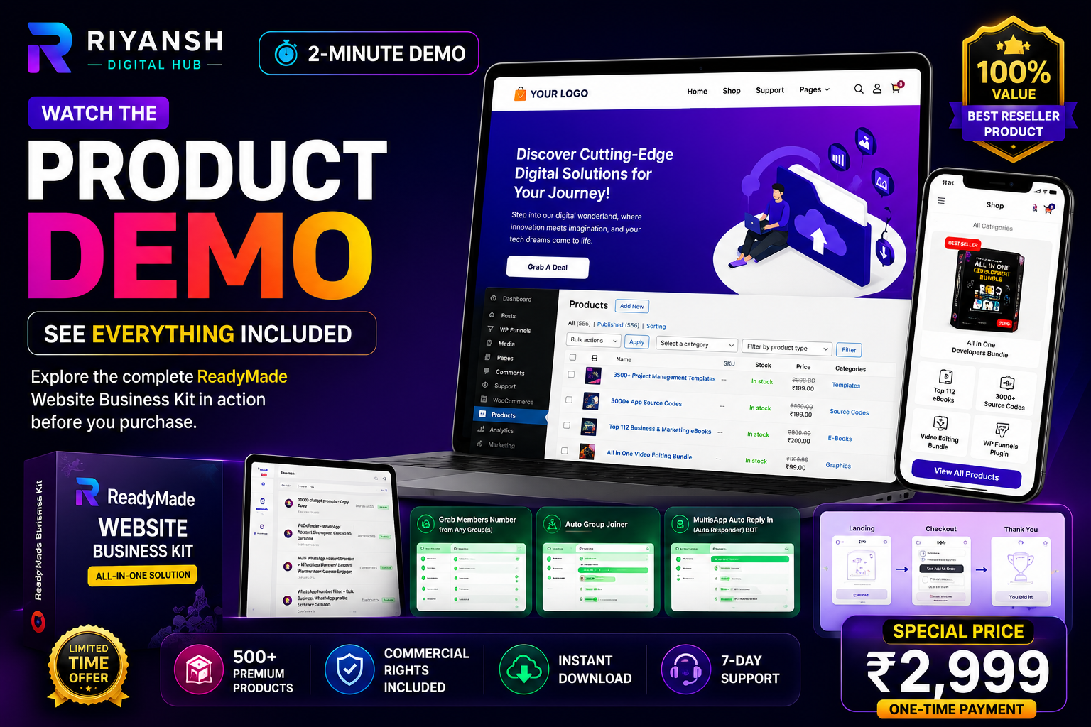 ReadyMade Website Business Kit Product Demo